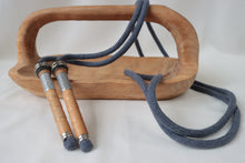Load image into Gallery viewer, Vintage Handle Skipping Rope (Denim Blue Rope)