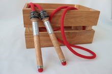 Load image into Gallery viewer, Vintage Handle Skipping Rope (Red Rope)