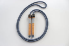 Load image into Gallery viewer, Vintage Handle Skipping Rope (Denim Blue Rope)