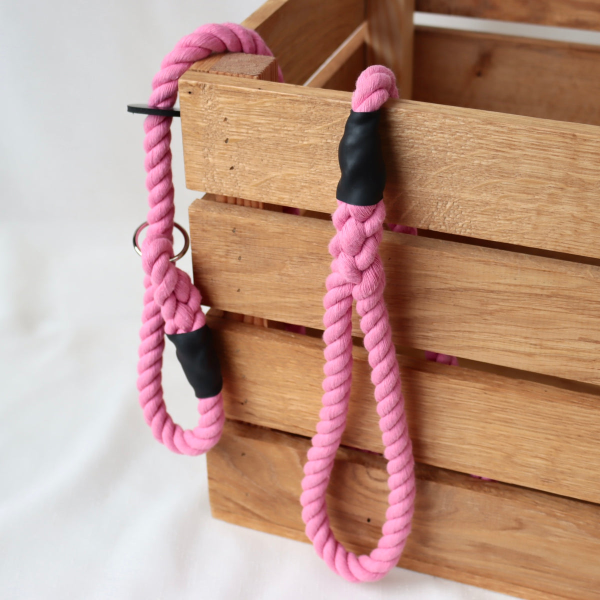 Made to Measure Rose Pink Slip Collar Dog Lead