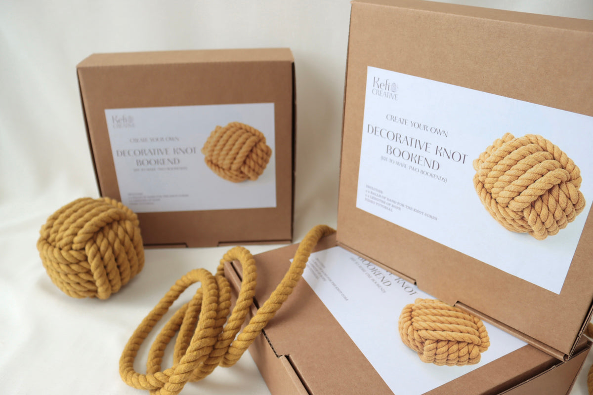 DIY Rope Knot Bookend Kit
