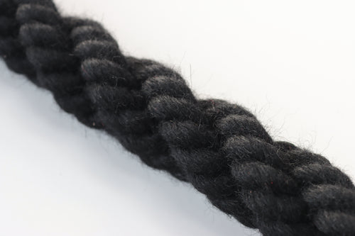 black wool bannister rope
