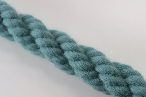 duck egg blue cable laid wool bannister rope