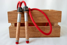 Load image into Gallery viewer, Vintage Handle Skipping Rope (Red Rope)
