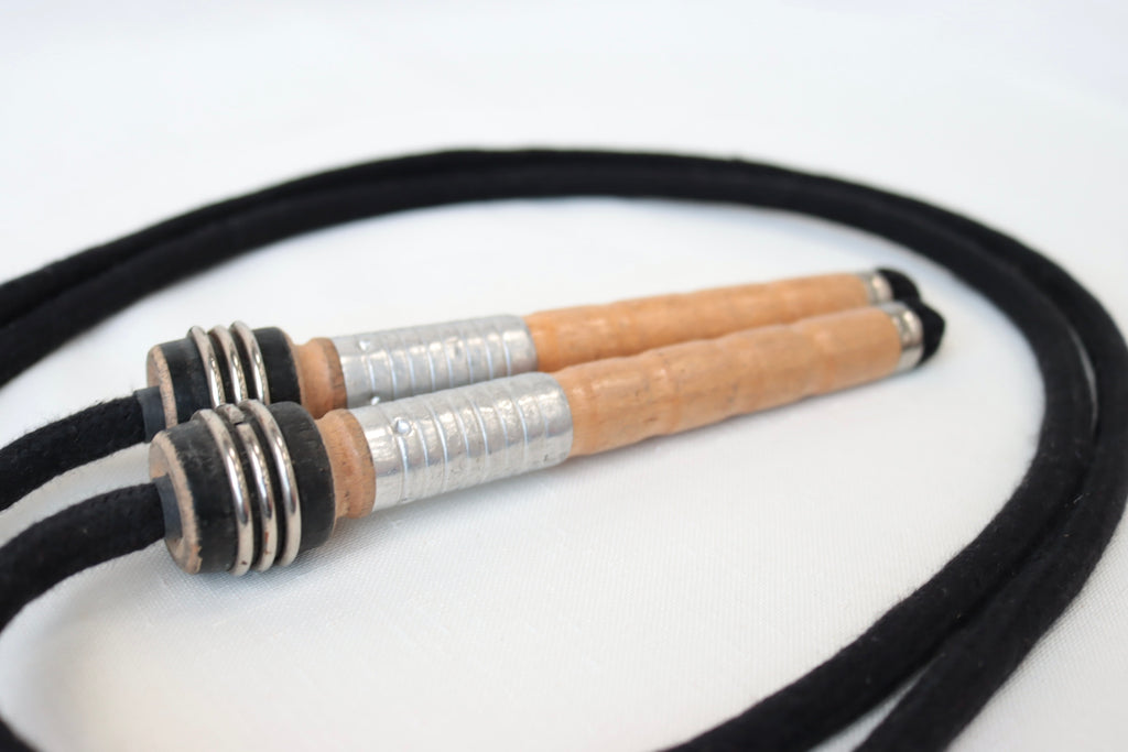 Vintage Handle Skipping Rope (Black Rope)