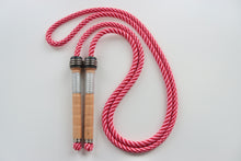 Load image into Gallery viewer, Vintage Handle Skipping Rope (Pink/Red Spiral)
