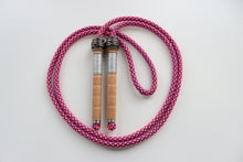 Load image into Gallery viewer, Vintage Handle Skipping Rope (Pink Harlequin)

