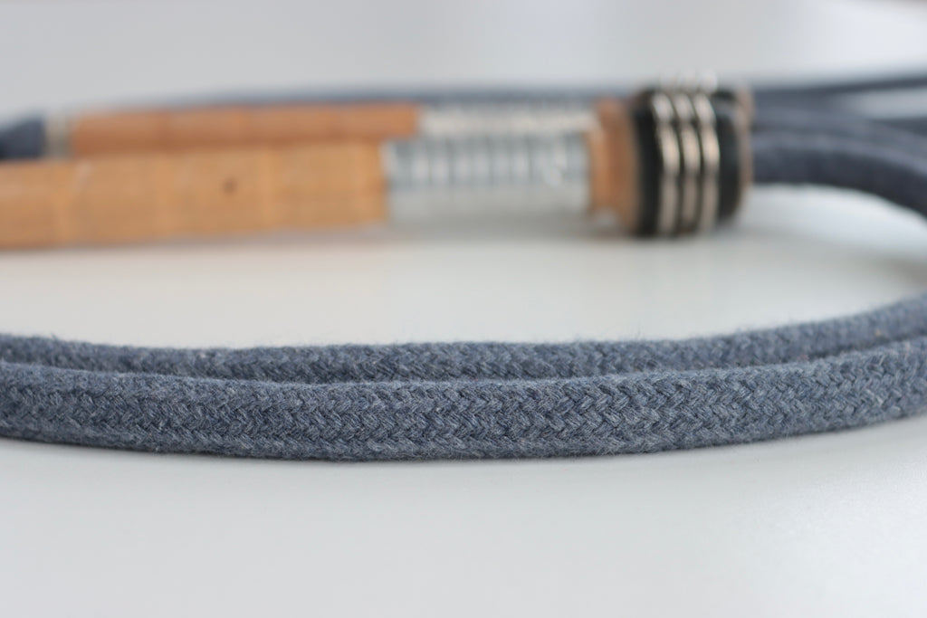 Vintage Handle Skipping Rope (Denim Blue Rope)