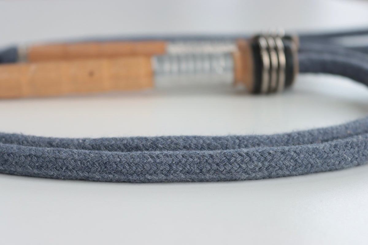Vintage Handle Skipping Rope (Denim Blue Rope)