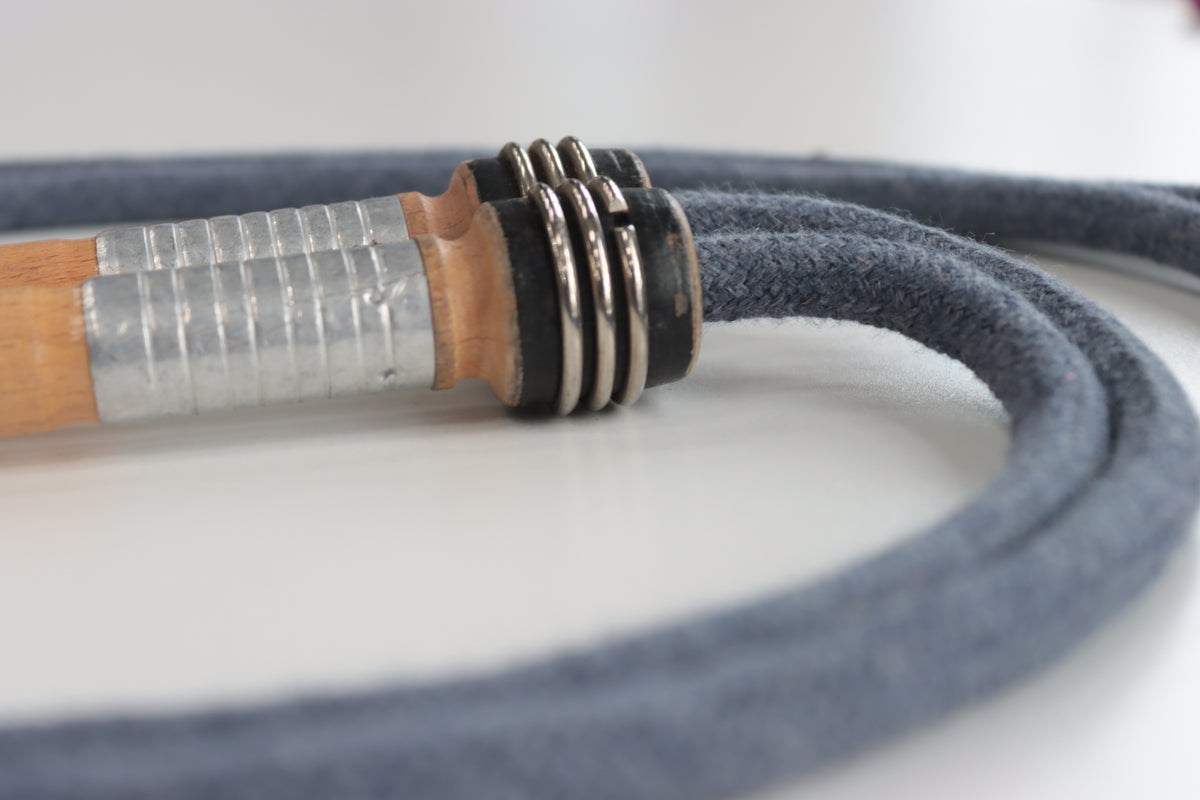 Vintage Handle Skipping Rope (Denim Blue Rope)