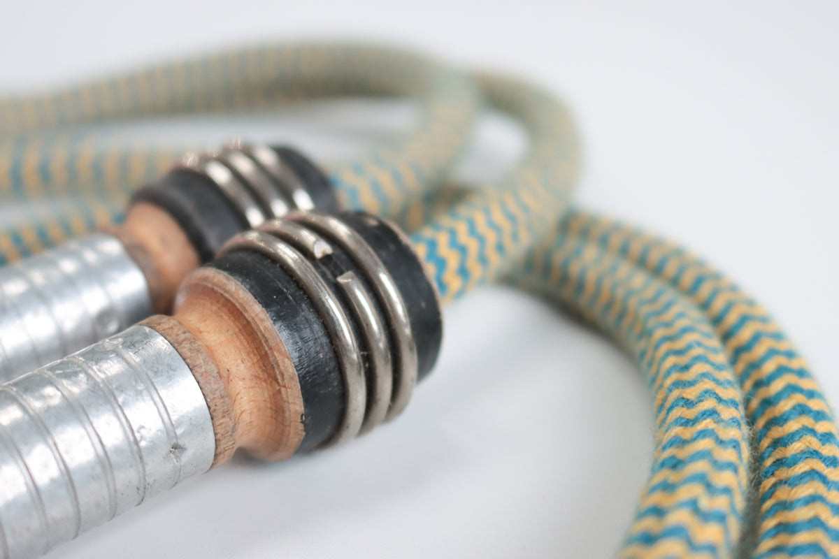 Vintage Handle Skipping Rope (Teal/Gold)