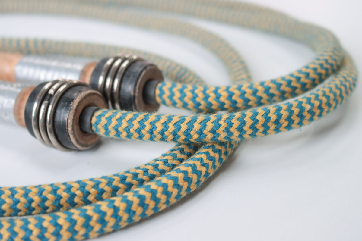 Vintage Handle Skipping Rope (Teal/Gold)