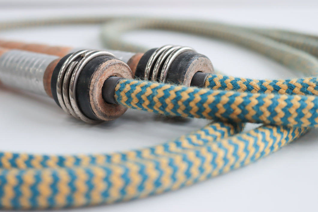 Vintage Handle Skipping Rope (Teal/Gold)