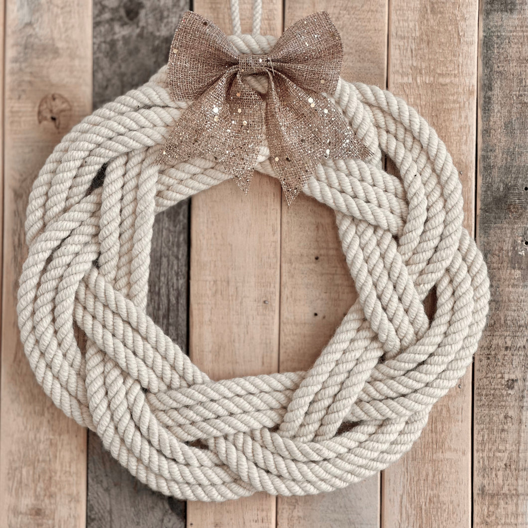 Premium Welsh Wool Rope Wreath - Medium