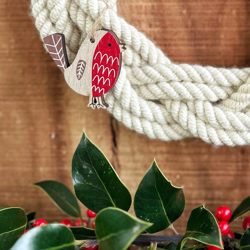 Premium Welsh Wool Rope Wreath - Small