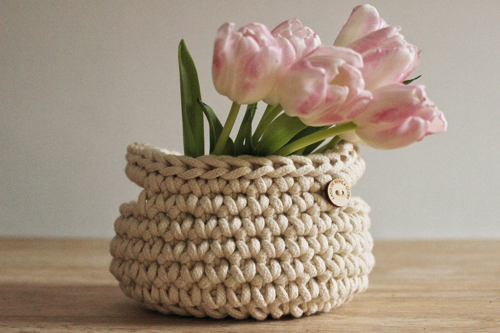 Personalised small rope baskets