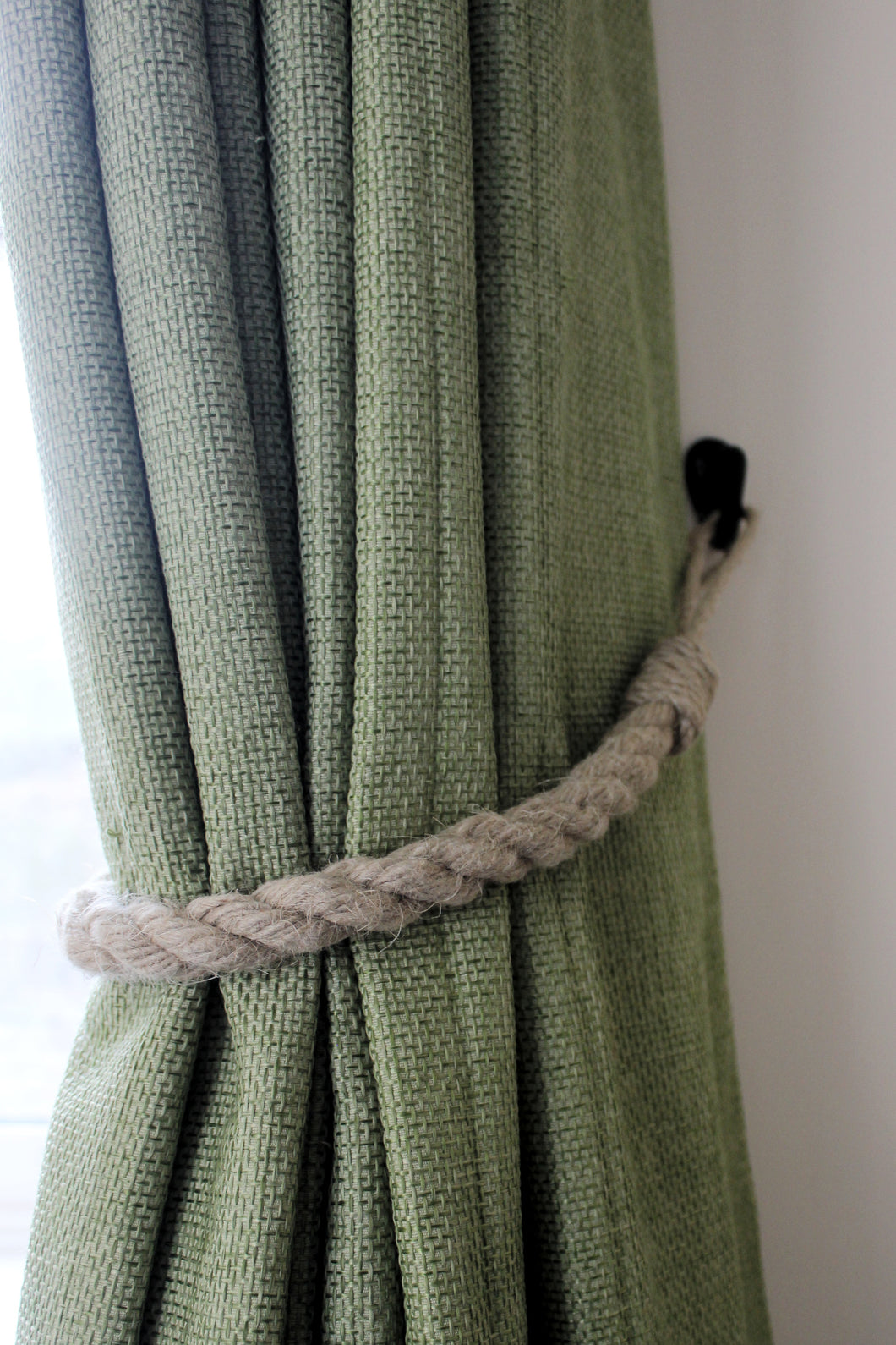 Natural flax hemp jute hessian rope curtain tie backs
