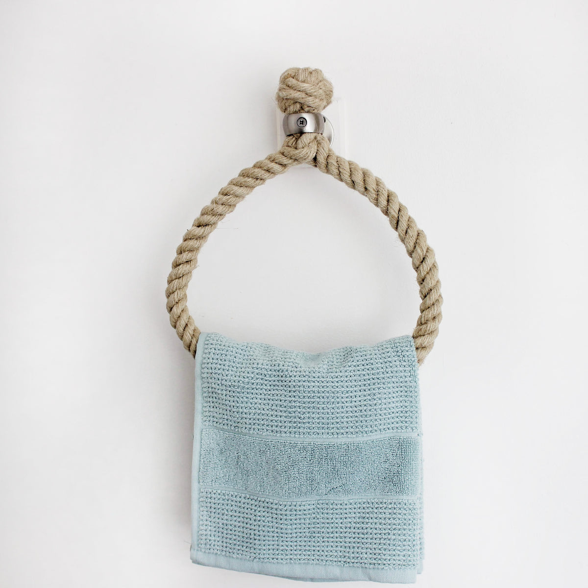 Our rope hand-towel holders made from Flax rope suitable for chrome, brass, copper, satin nickel, gun metal bathroom