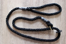 Load image into Gallery viewer, Outhwaites Dog Lead - Black Slip Lead

