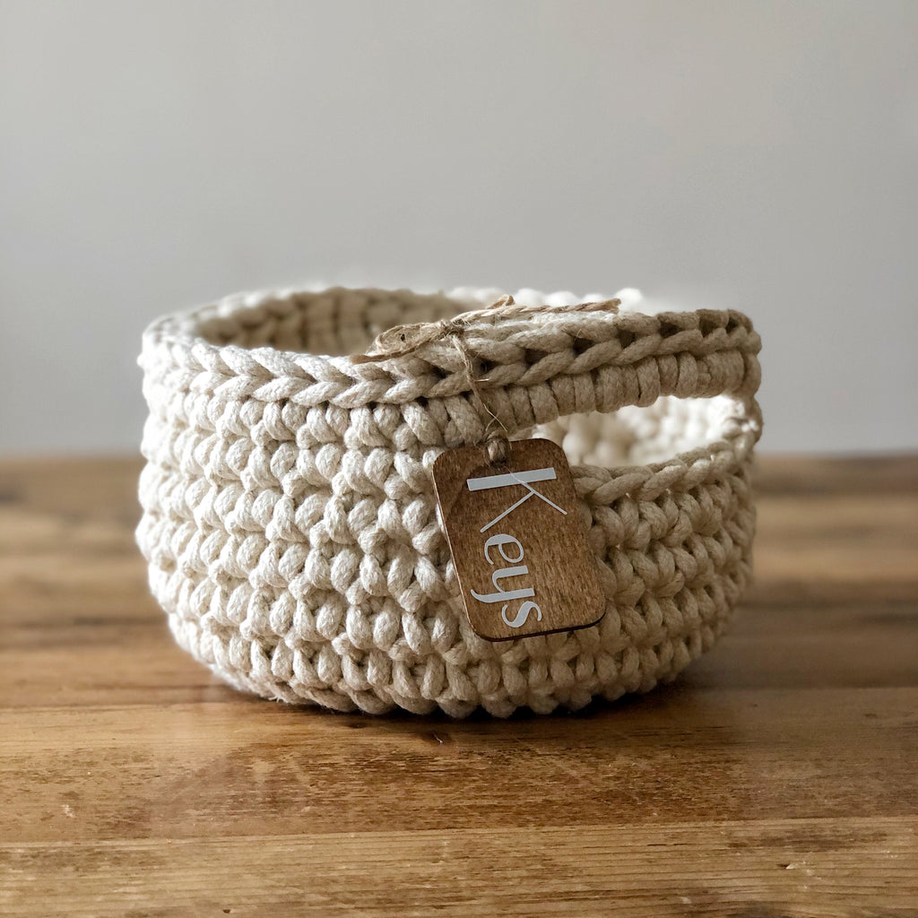Personalised small rope baskets