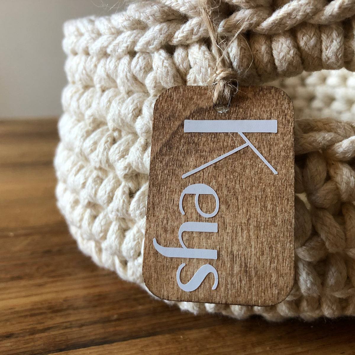 Personalised small rope baskets