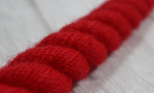 bright red bannister rope
